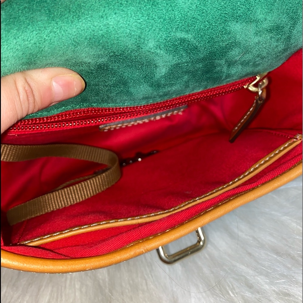 ❕RARE❕DOONEY AND BOURKE light blue and brown leather crossbody - Picture 3 of 6